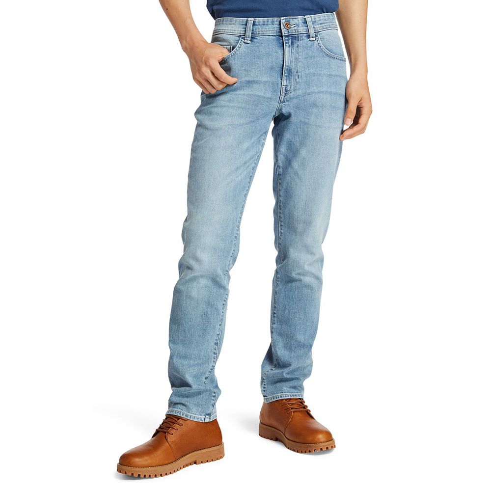 Pantalones Timberland Hombre Sargent Lake Slim Fit Stretch Denim Azules - Chile AFT-247015